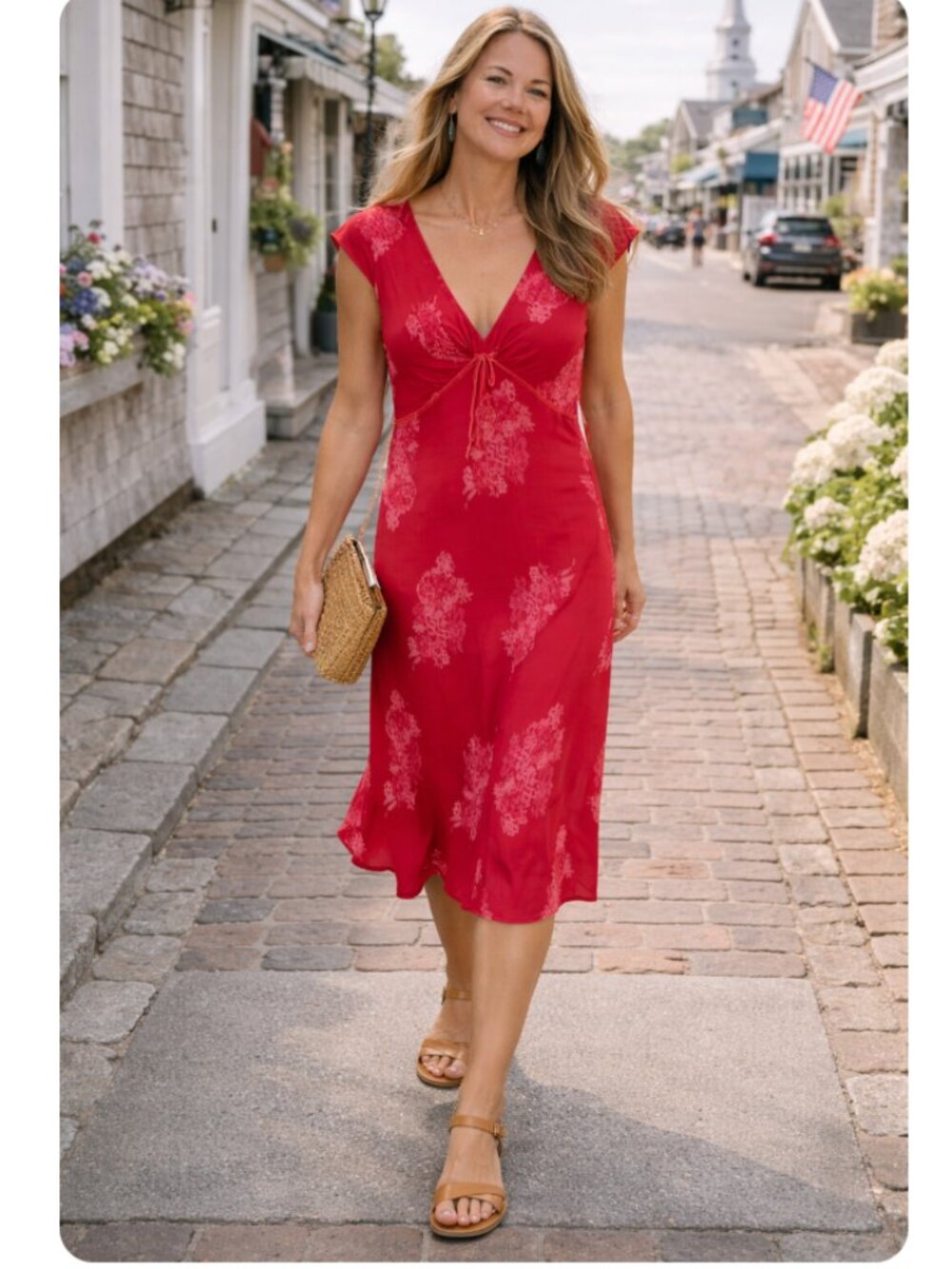 Ann Taylor 100% Silk Floral Dress – Size 14 | Y2K Velvet Trim Midi Dress